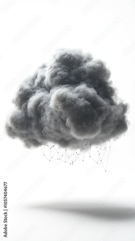 Aufkleber cloud computing concept with digital data connections