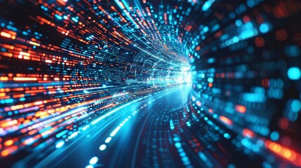 Naklejka premium Ai 3D render networking background