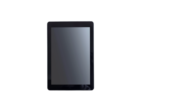 Interactive Tablet isolated on transparent background, PNG
