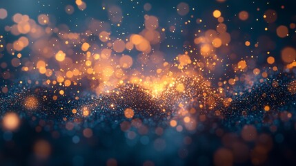 Fototapeta premium Abstract bokeh lights in warm orange and blue hues