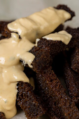 rye bread crackers are crispy on the outside and soft on the inside