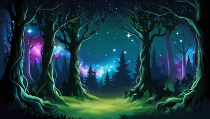 Fototapeta premium Ethereal Horizons: Galaxy-Inspired Nature Scenes