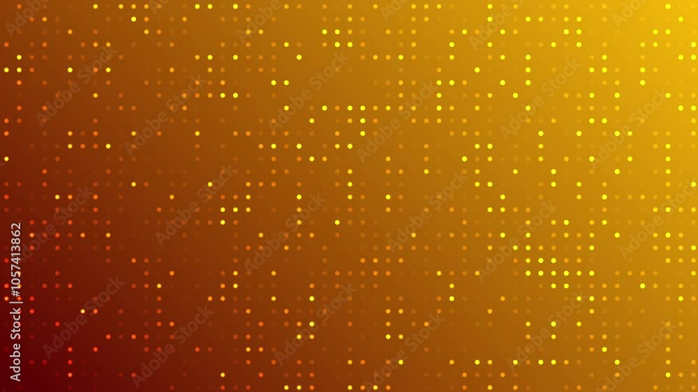 Poster orange gradient background with small yellow dots. suitable for vibrant and dynamic design projects,