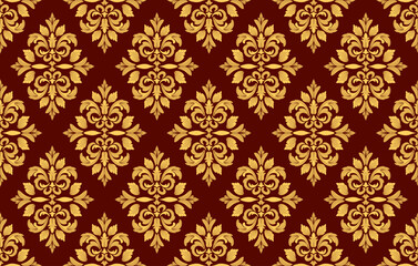 pattern, seamless, wallpaper, vector, vintage, floral, damask, texture, decoration, flower, design, illustration, retro, ornament, decor, antique, textile, fabric, baroque, victorian, backdrop, swirl,