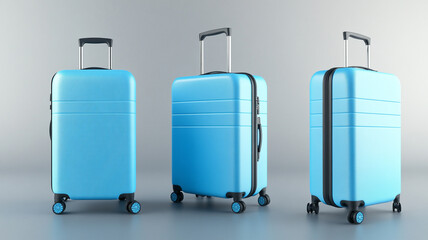 a travel suitcase with wheels