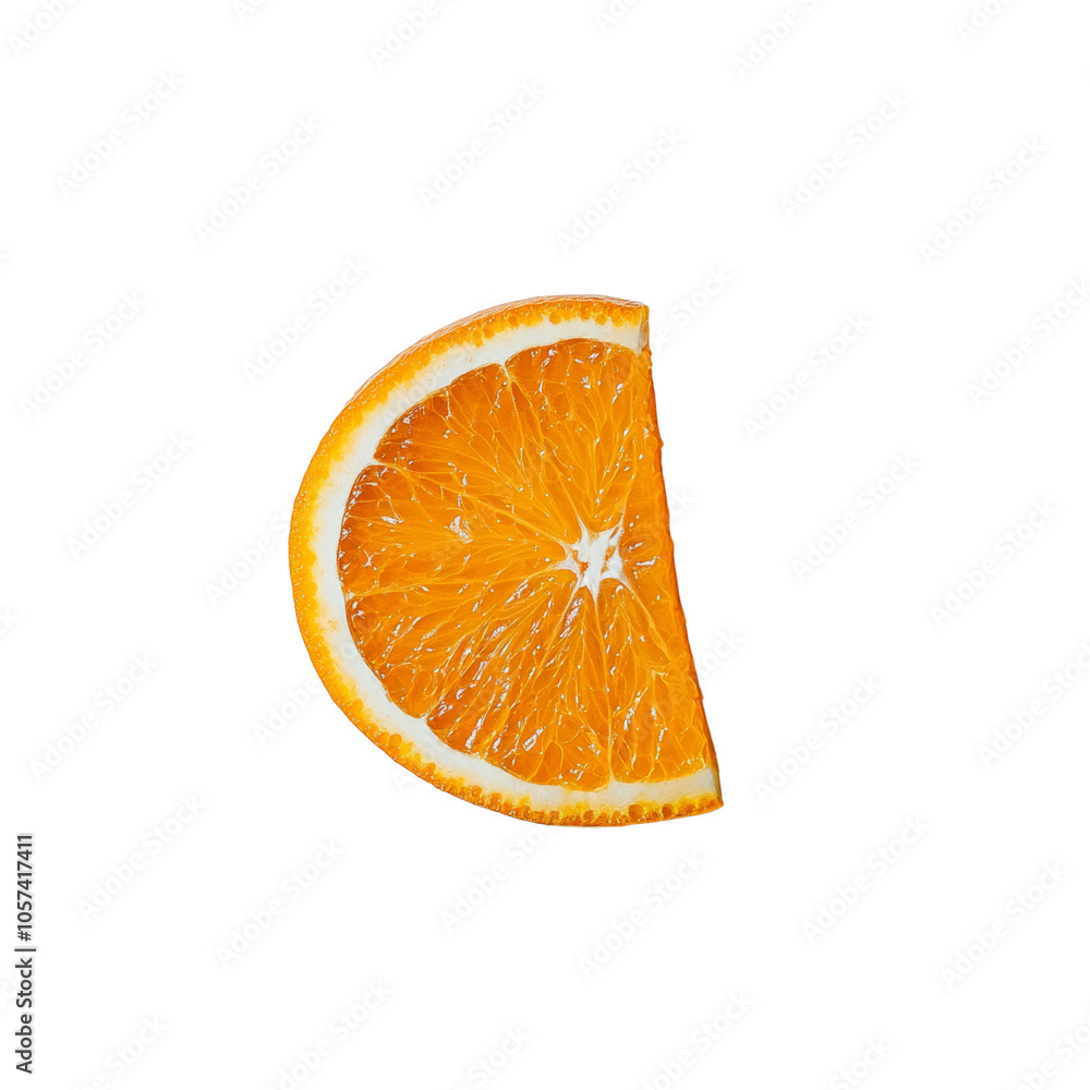 Poster slice of orange isolated transparent background