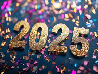 Fototapeta na wymiar Nowy Rok 2025 