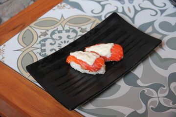 Delicious salmon sushi