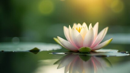 Serene Reflections of a Lotus Flower at a Wellness Retreat