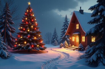 christmas tree in the city