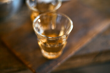 Hot cup of tea in the morning light