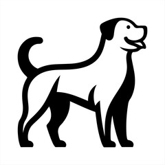 Silhouette Dog Logo Design Vector Illustration.