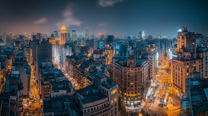 Vibrant Cityscape Illuminating Urban Dreams