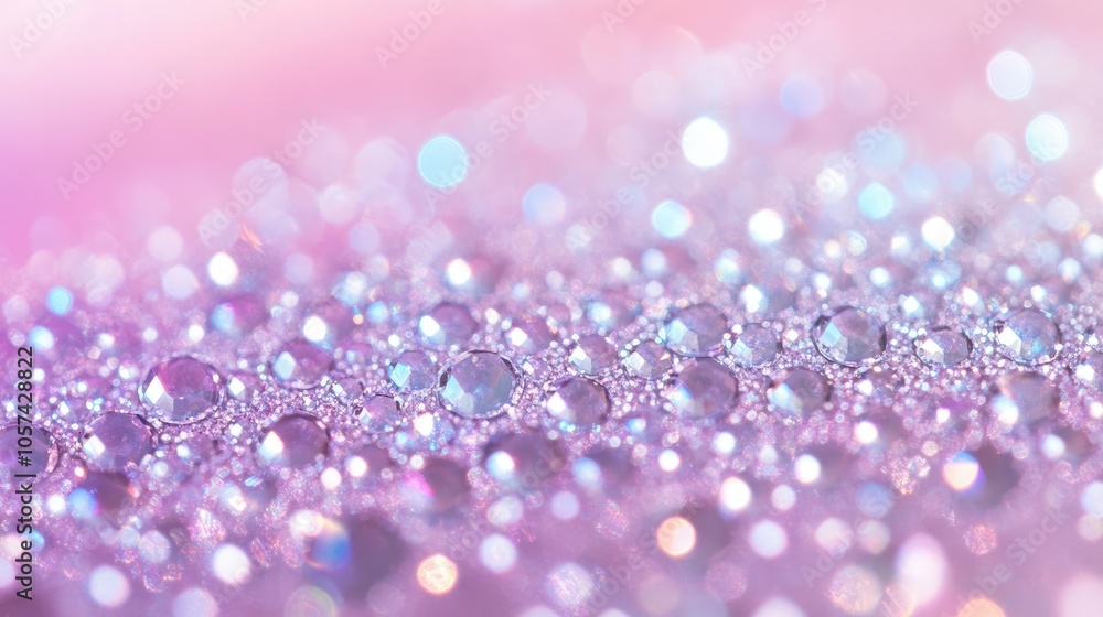 Poster subtle pastel background with rows of tiny, spaced diamonds, sparkling elegantly in the light