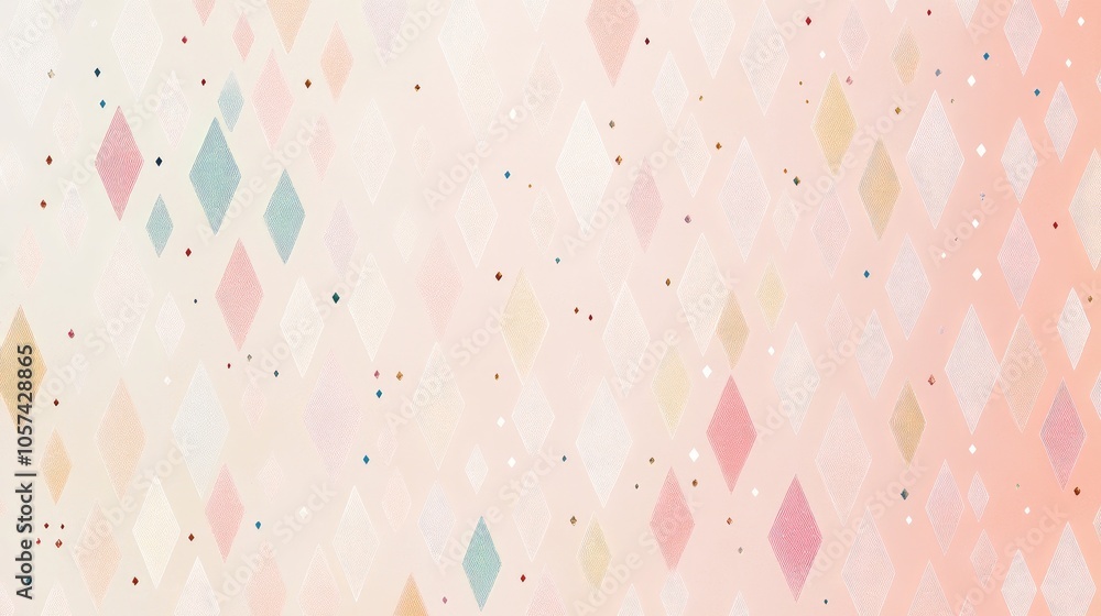 Aufkleber a gentle pastel background with rows of tiny, spaced diamonds, adding a soft sparkle and luxurious f