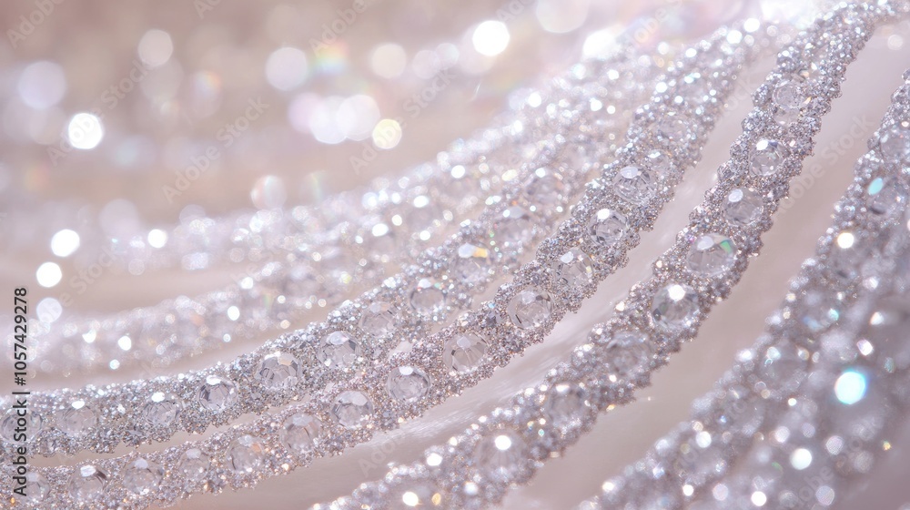 Poster light, soft backdrop with rows of small diamonds, arranged to add a gentle, twinkling sparkle