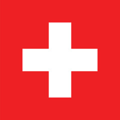 Switzerland flag of Switzerland National Flag design with original aspect ratio Vector illustration easy to use file eps format