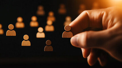 "Skills" section magnified on screen, HR emphasis on matching expertise with job needs