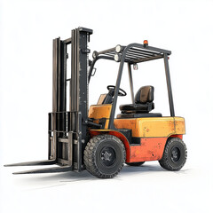 Forklift Truck Isolated on White Background