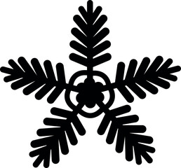 Stylized Snowflake Graphic Design. Snowflake vector illustration