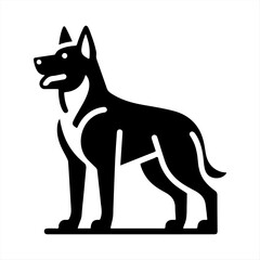 Silhouette Dog Logo Design Vector Illustration.