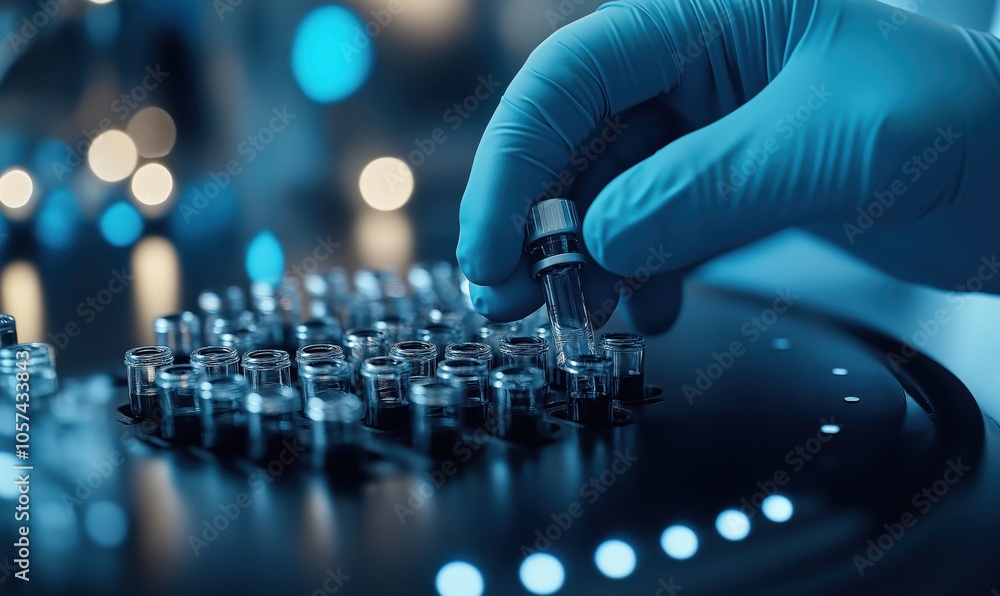 Poster closeup of a sophisticated electronic circuit board with intricate microchip components and futurist