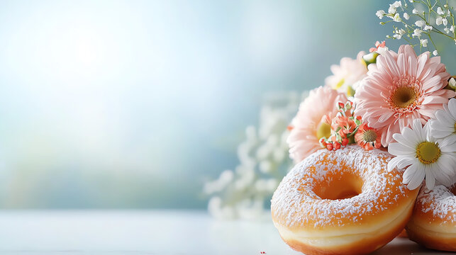Delightful donut bouquet a romantic fusion of sweetness and floral elegance