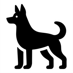 Silhouette Dog Logo Design Vector Illustration.