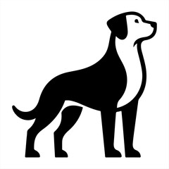 Silhouette Dog Logo Design Vector Illustration.