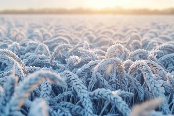 Obraz premium plants with rime