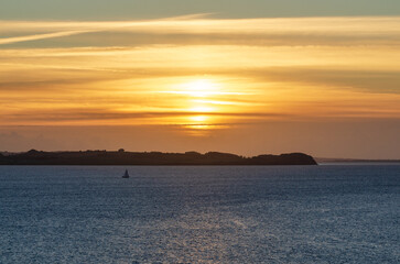 Aarhus, Denmark: beautiful sunrise in the harbor of Aarhus	