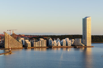 Aarhus, Denmark: Aarhus Docklands, a new neighbourhood and construction site in Aarhus