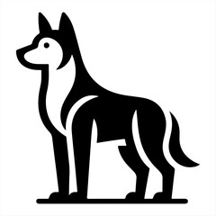 Silhouette Dog Logo design template. Vector illustration.