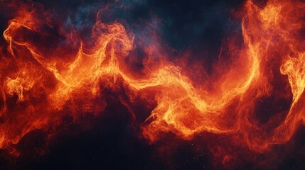 Intriguing abstract texture of fiery flames against a dark backdrop ideal for banners The intense blaze enhances the overall drama and depth of the composition