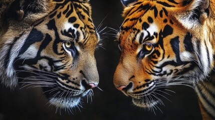 Naklejka premium Leopard and tiger mixed animal pattern