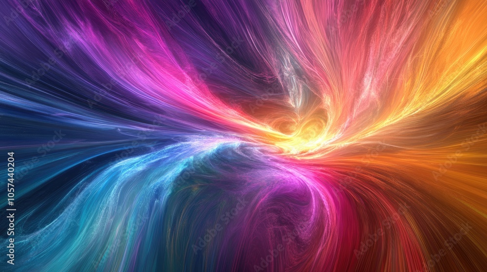 Aufkleber Dynamic abstract background featuring a burst of colors synchronized with rhythmic beats