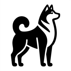 Silhouette Dog Logo design template. Vector illustration.