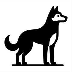Silhouette Dog Logo design template. Vector illustration.