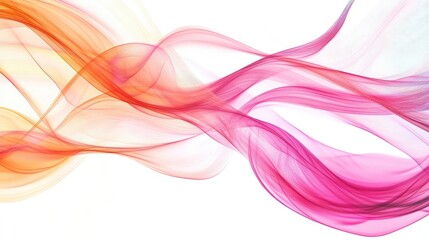 Naklejka premium Dynamic abstract background created with vibrant swirling waves, providing a visually striking design element. The airy composition allows for versatile use, including ample copy space.