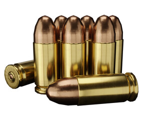 3d rendering 9 mm caliber bullet