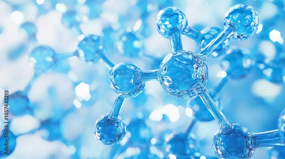 Aufkleber a close-up view of molecular structures in a scientific context.
