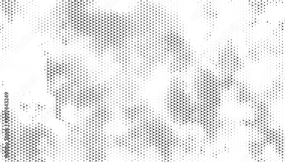 Poster smoke effect with geometric shapes pattern. black isolated on white background. smooth transition fo