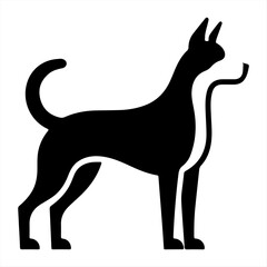 Silhouette Dog Logo design template. Vector illustration.