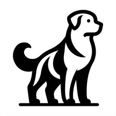 Silhouette Dog Logo design template. Vector illustration.