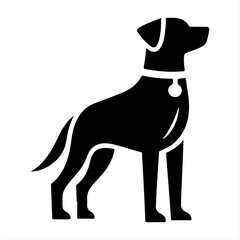 Silhouette Dog Logo design template. Vector illustration.