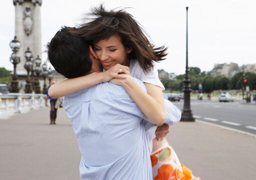 Couple Hugging, Paris, France