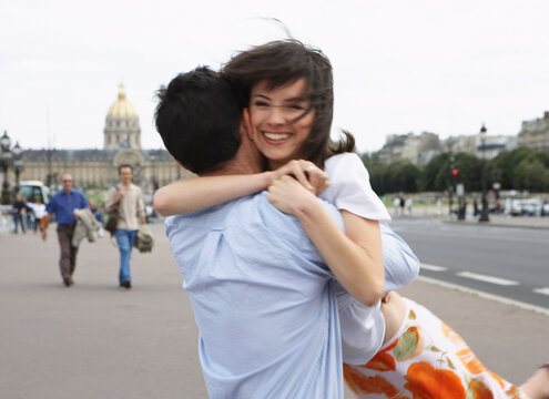 Couple Hugging, Paris, France