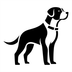 Silhouette Dog Logo design template. Vector illustration.