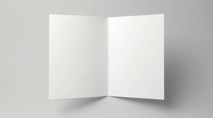 Folded Leaflet White Blank Paper Template.