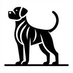 Silhouette Dog Logo design template. Vector illustration.